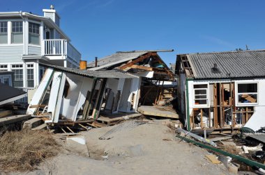 New york, ny - Kasım 09: kasırga Sandy'nin sonrasında havadar noktaya kadar rockawayon bir parçası 9 Kasım 2012 new york şehrinin queens ilçesinde sahneleri.