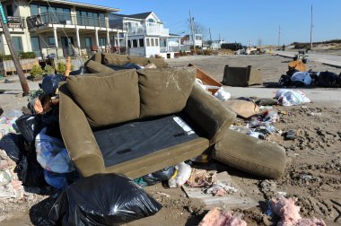 New york, ny - Kasım 09: kasırga Sandy'nin sonrasında havadar noktaya kadar rockawayon bir parçası 9 Kasım 2012 new york şehrinin queens ilçesinde sahneleri.