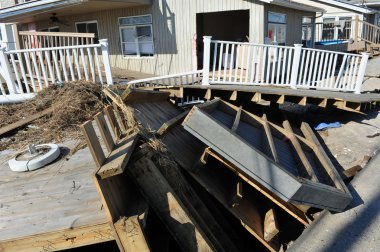 New york, ny - Kasım 09: kasırga Sandy'nin sonrasında havadar noktaya kadar rockawayon bir parçası 9 Kasım 2012 new york şehrinin queens ilçesinde sahneleri.