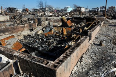 New york, ny - Kasım 09: kasırga Sandy'nin sonrasında havadar noktaya kadar rockawayon bir parçası 9 Kasım 2012 new york şehrinin queens ilçesinde sahneleri.