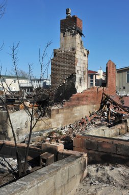 New york, ny - Kasım 09: kasırga Sandy'nin sonrasında havadar noktaya kadar rockawayon bir parçası 9 Kasım 2012 new york şehrinin queens ilçesinde sahneleri.