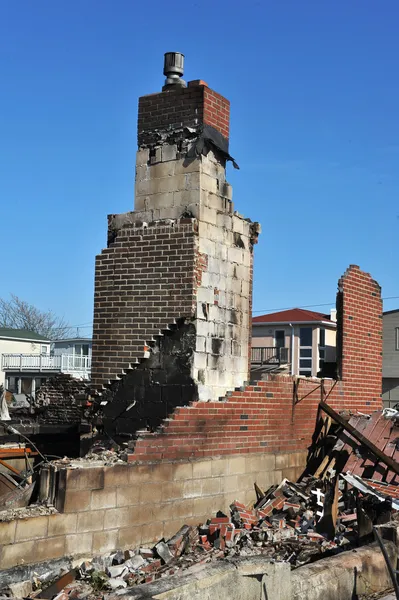 New york, ny - Kasım 09: kasırga Sandy'nin sonrasında havadar noktaya kadar rockawayon bir parçası 9 Kasım 2012 new york şehrinin queens ilçesinde sahneleri. — Stok fotoğraf