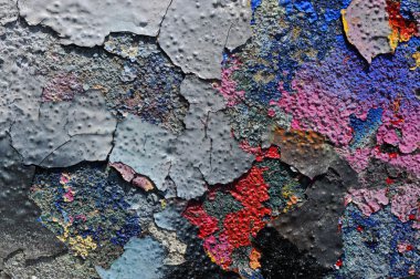 Graffiti duvar ayrıntıları yakın çekim