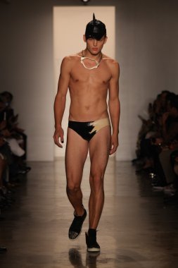 New York-11 Eylül: Philippe ve David sarışın yürür pist sarışınlar koleksiyonu bahar için / 2013 yaz