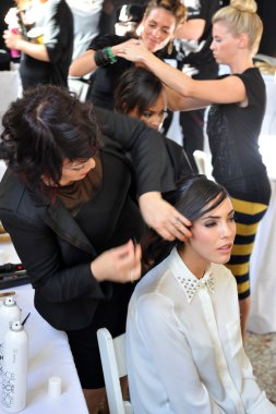 Los angeles - 18 Ekim: model alır tarzı moda haftası sırasında moda gösterisi için hazır, vibiana, 214 s. ana cadde üzerinde 18 Ekim 2012 yılında los ageles, ca