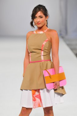 Los angeles - 18 Ekim: model yürür pist ss 2013 vibiana adlı stil moda haftası 18 Ekim 2012 tarihinde kait blu moda şovunda los ageles, ca