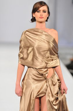 Los angeles - 18 Ekim: model yürür pist ss 2013 vibiana adlı stil moda haftası 18 Ekim 2012 tarihinde patina bushyhead moda şovunda los ageles, ca
