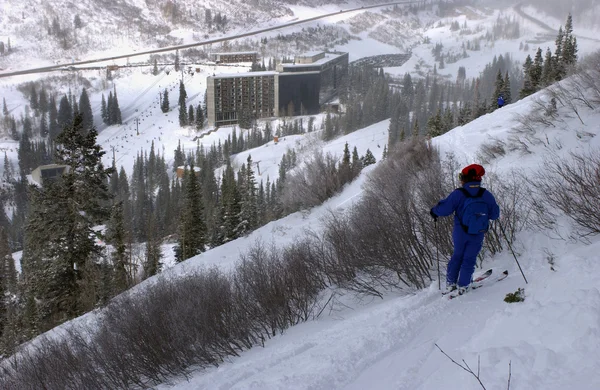 Spektakulär utsikt till bergen från snowbird ski resort i utah, usa — Stockfoto