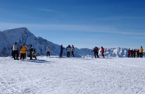 Spettacolare vista sulle montagne dalla stazione sciistica Snowbird nello Utah, USA — Foto Stock
