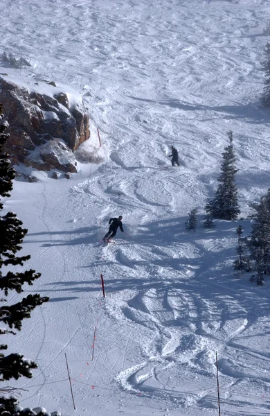 在犹他州的滑雪胜地阿尔塔，冬季时间 — 图库照片