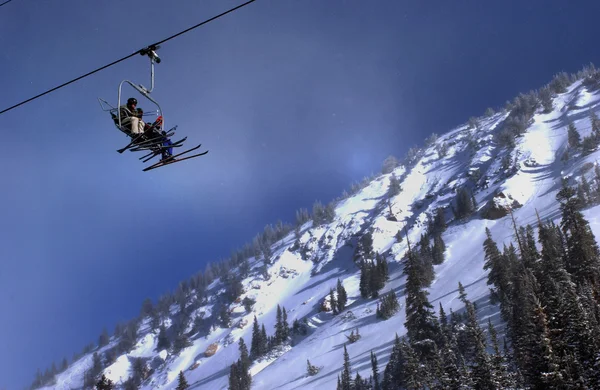 Winterzeit im Skigebiet Alta, utah — Stockfoto