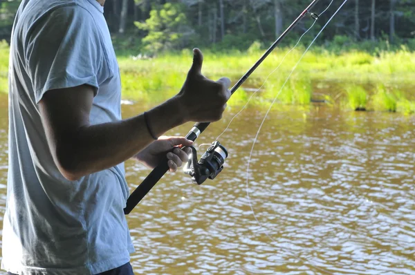 Fiske på sjön — Stockfoto