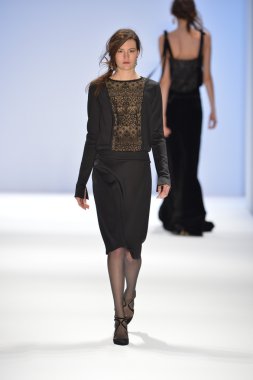 New york, ny-Şubat 07: manken tadashi shoji collection sonbahar kış 2013 mercedes-benz moda haftası üzerinde 07 Şubat 2013 yılında nyc için pist yürür.