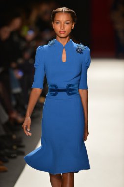 New york, ny - 11 Şubat: manken pist finale caroline herrera 2013 moda show mercedes-benz moda haftası sırasında 11 Şubat'ta, 2013 nyc sonbahar kış yürüyüşleri.