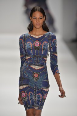 New york, ny - Şubat 09: manken hoffman gösterisi lincoln aşamada mercedes-benz moda haftası sırasında 9 Şubat 2013 new York'ta Merkez mara pist yürür