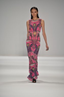 New york, ny - Şubat 09: manken hoffman gösterisi lincoln aşamada mercedes-benz moda haftası sırasında 9 Şubat 2013 new York'ta Merkez mara pist yürür