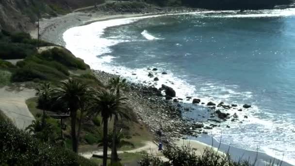 Panorama de la costa de CA en Rancho Palos Verdes — Vídeo de stock