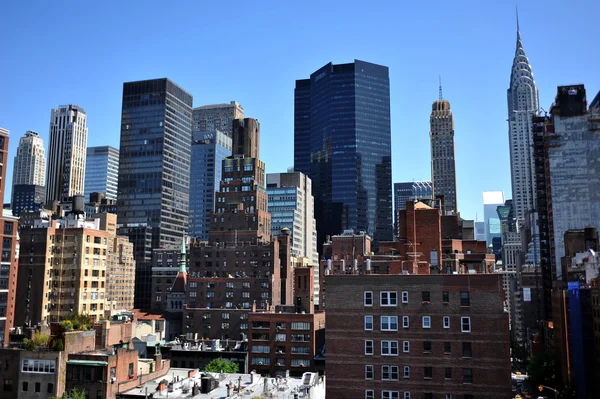 Rooftop view to upper east side Manhattan New York NY — Stock Photo, Image