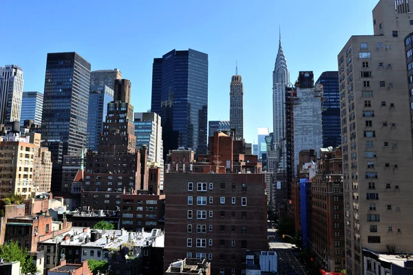 Vista dal tetto verso Upper East Side Manhattan New York NY — Foto Stock
