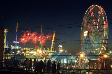 4 Temmuz Bağımsızlık günü havai fişek gösterisi coney Island, ny, brooklyn