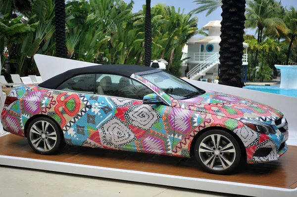 A view of the 2014 Mercedes-Benz E350 Cabriolet by Mara Hoffman at Mercedes-Benz Fashion Week Swim 2014 — Stock Photo, Image