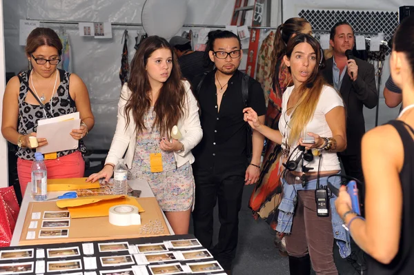 General view backstage at the Agua Bendita Collection — Stock Photo, Image