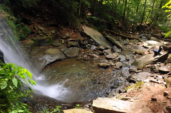 Cachoeiras nas montanhas Catskils no norte do estado de Nova Iorque — Fotografia de Stock