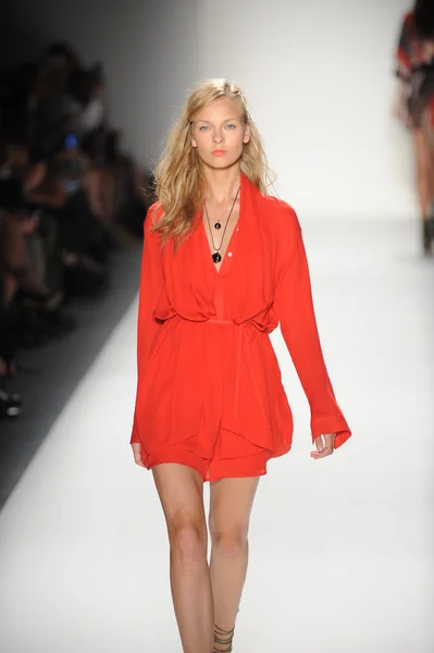 A model walks the runway at the Marissa Webb Spring 2014 fashion show Royalty Free Stock Photos