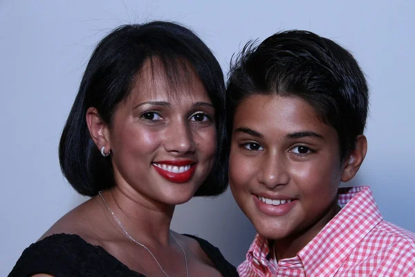 Designer Felicia Persaud and son — Stock Photo, Image