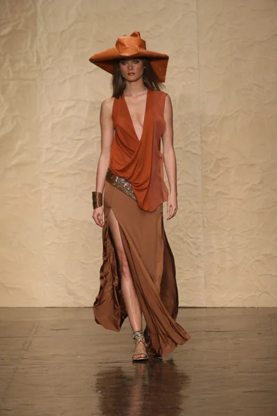 Model walks the runway at Donna Karan show — Stock Photo, Image