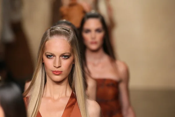 Model walks at the Donna Karan fashion show