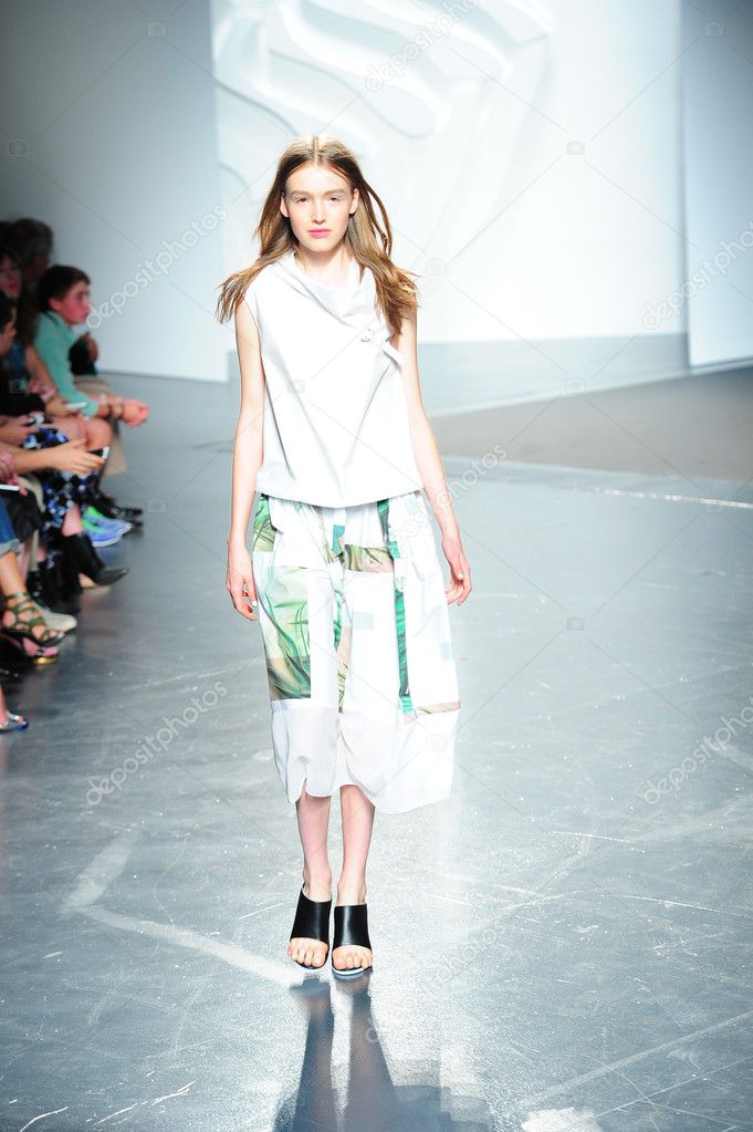 new york, ny - september 07: a model walks the runway at the