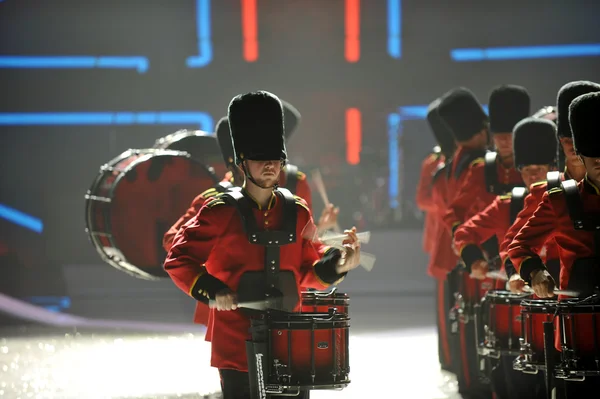 British military drummers at Victoria's Secret — Stock Photo, Image