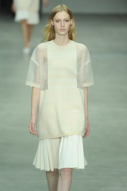 model, calvin klein koleksiyonu moda defilesi