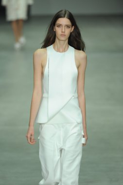model, calvin klein koleksiyonu moda defilesi
