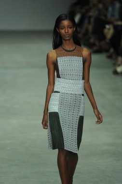 model, calvin klein koleksiyonu moda defilesi