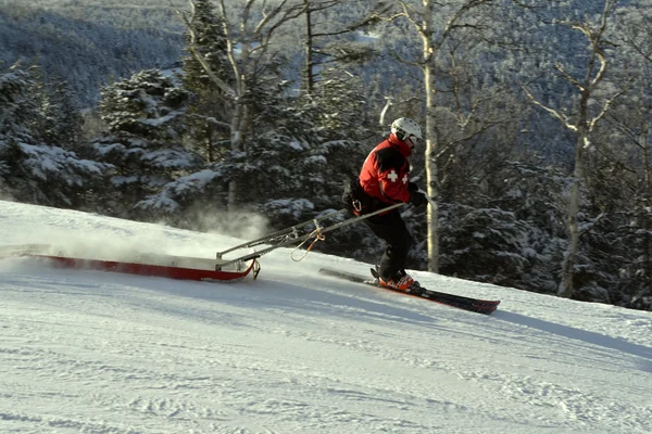 Patrulla de esquí — Foto de Stock