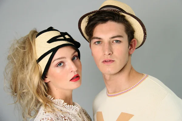 Models showing hats and accessories — Stock Photo, Image