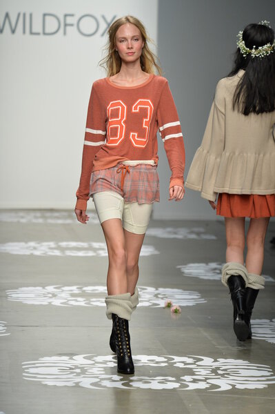 A model walks the runway at Wildfox