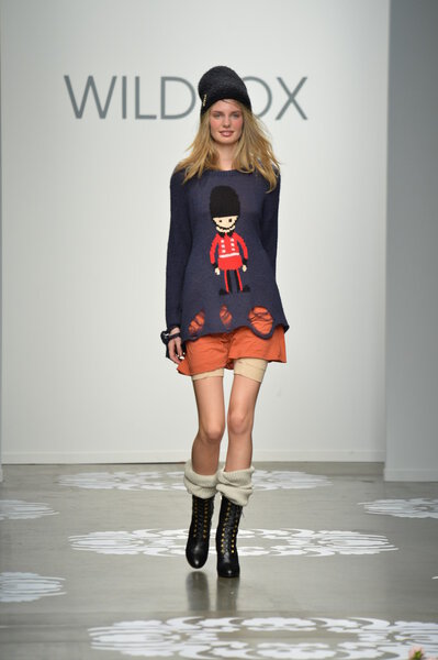 A model walks the runway at Wildfox