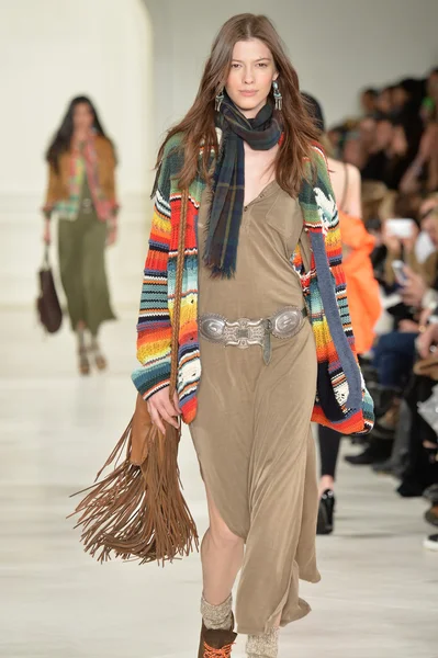 Model na ralph lauren módní přehlídky — Stock fotografie