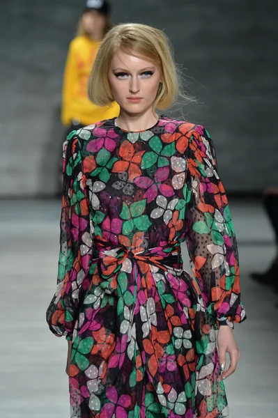 Model at Libertine fashion show — Stock Photo, Image