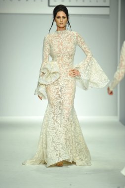 model, michael costello defile