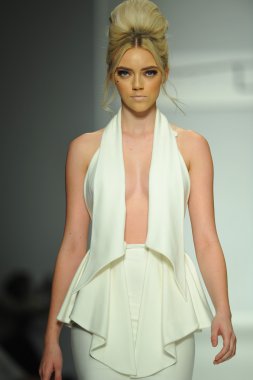 model, michael costello defile