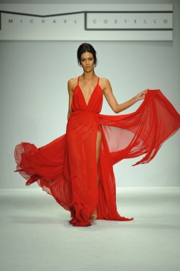 model, michael costello defile