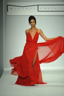 model, michael costello defile