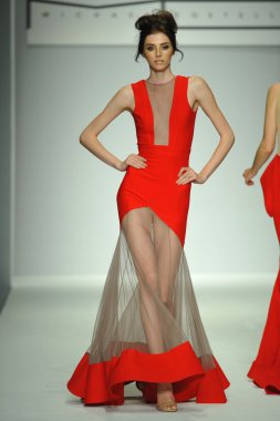 model, michael costello defile