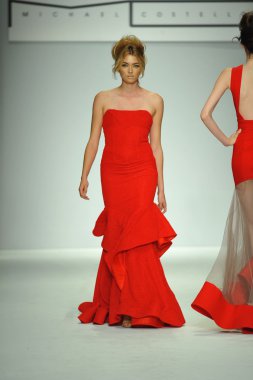 model, michael costello defile