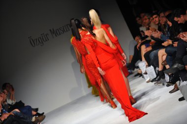 Models at Ozgur Masur fashion show clipart