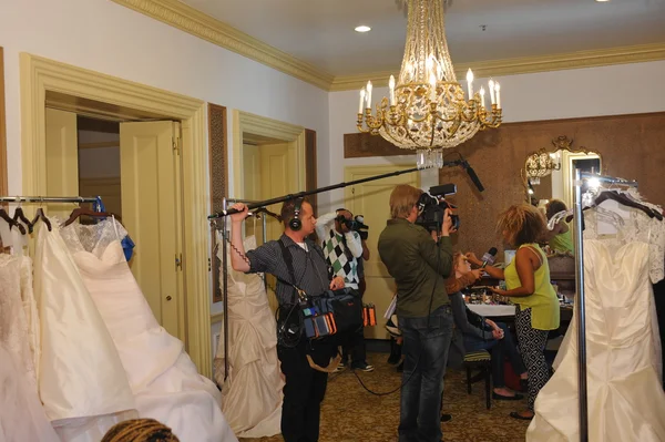 Camera crew shooting  backstage — Stock Photo, Image